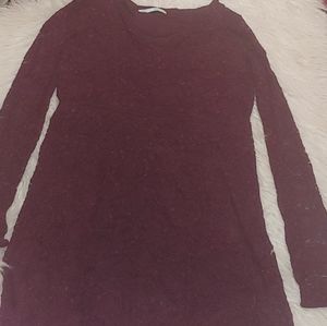 Maurices Dark Red Lace Dress